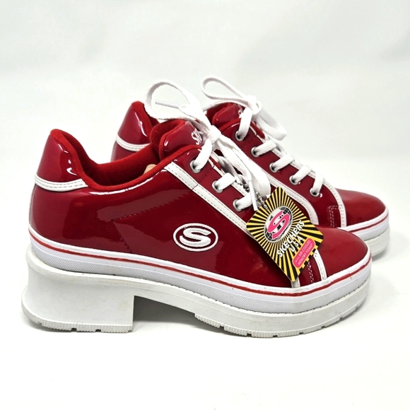 Skechers Shoes - Skechers Heartbeats Loud Red & White Casual Sneakers Women's 7.5